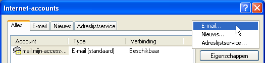 Outlook Express E-mail instellingen