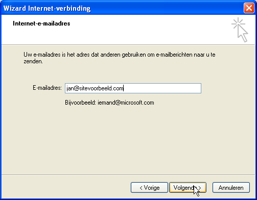 Outlook Express E-mail instellingen
